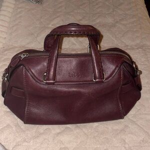 Coach Ace Burgundy Leather Handbag